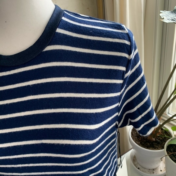 Hye Park & Lune Soft Blue Striped T Shirt NWT - Picture 2 of 6
